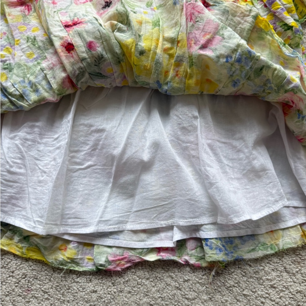 LoveShackFancy Brynlee tiered ruffle mini skirt size S - Picture 4 of 6
